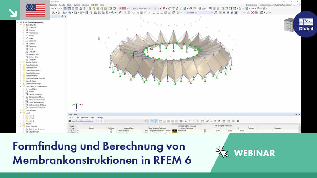 Formfindung und Berechnung von Membrankonstruktionen