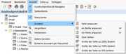 Ausdruckprotokoll-Menü 'Ansicht'