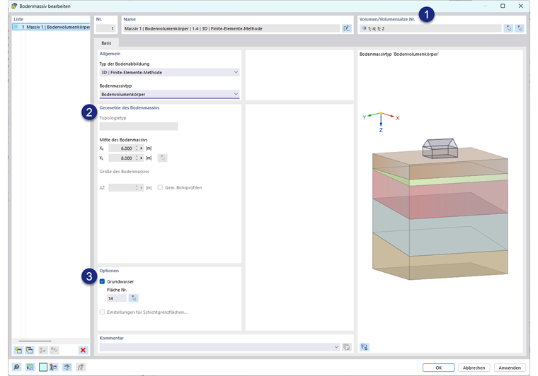 Bodenmassivtyp | Bodenvolumensatz