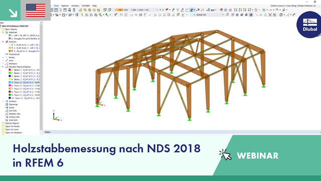 Holzstabbemessung nach NDS 2018 in RFEM 6