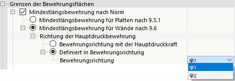 Mindestlängsbewehrung nach Norm für Wände