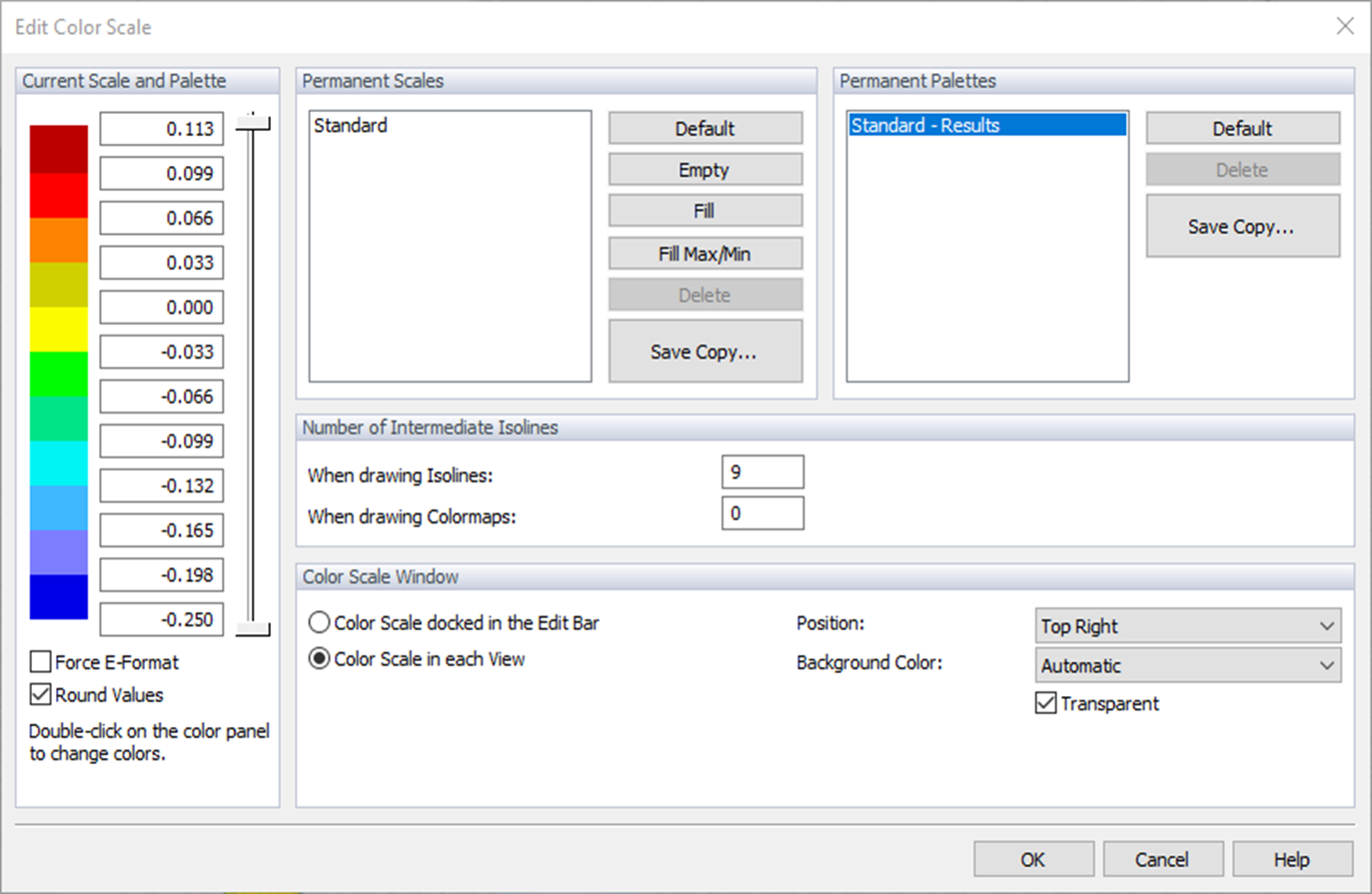 Farbskala bearbeiten