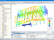 Verformungsbild in RFEM (© m3-ZT GmbH)