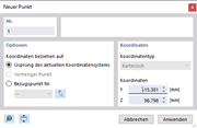Punkt grafisch setzen