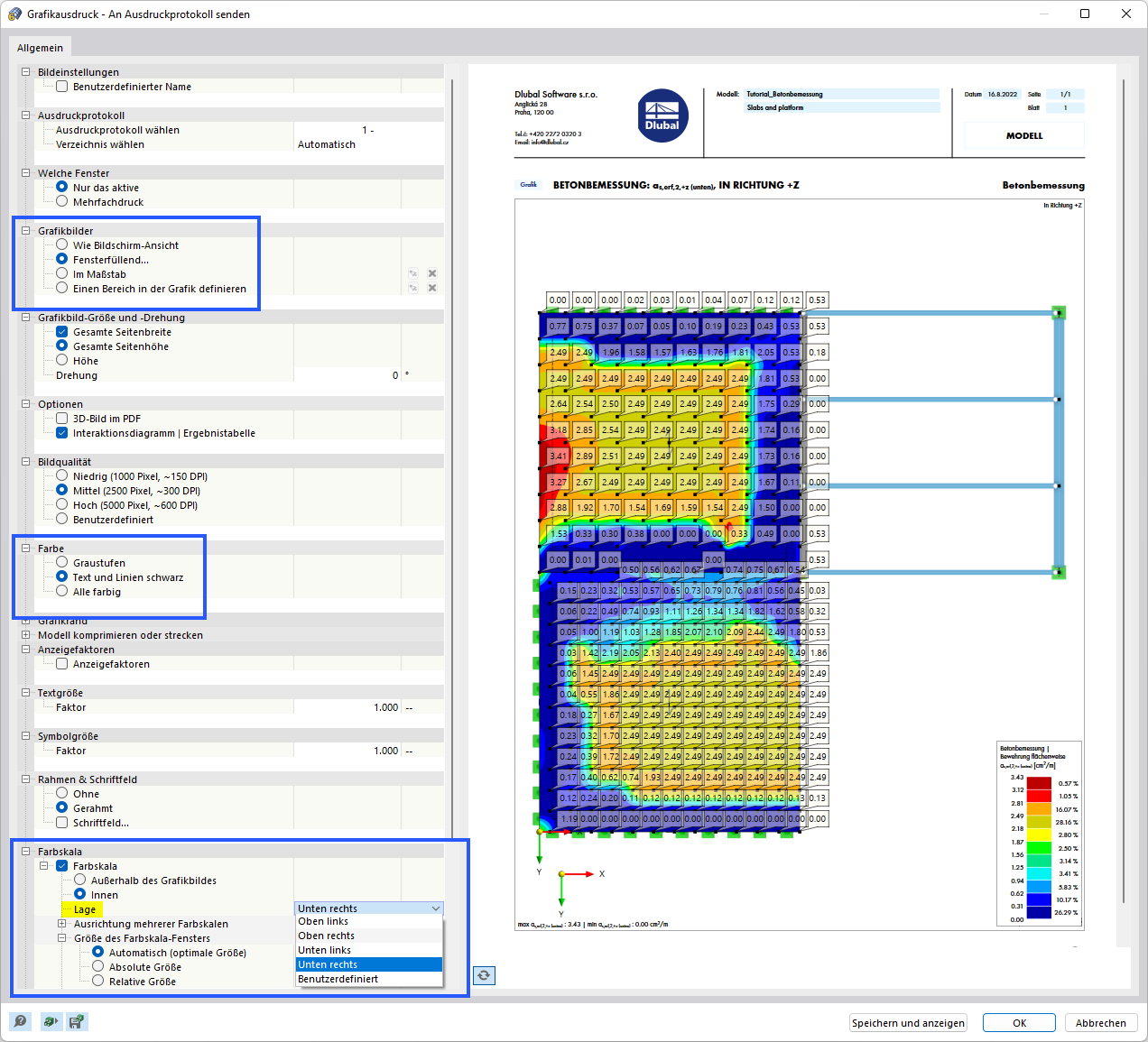 Anpassen der Einstellungen in der Vorschau