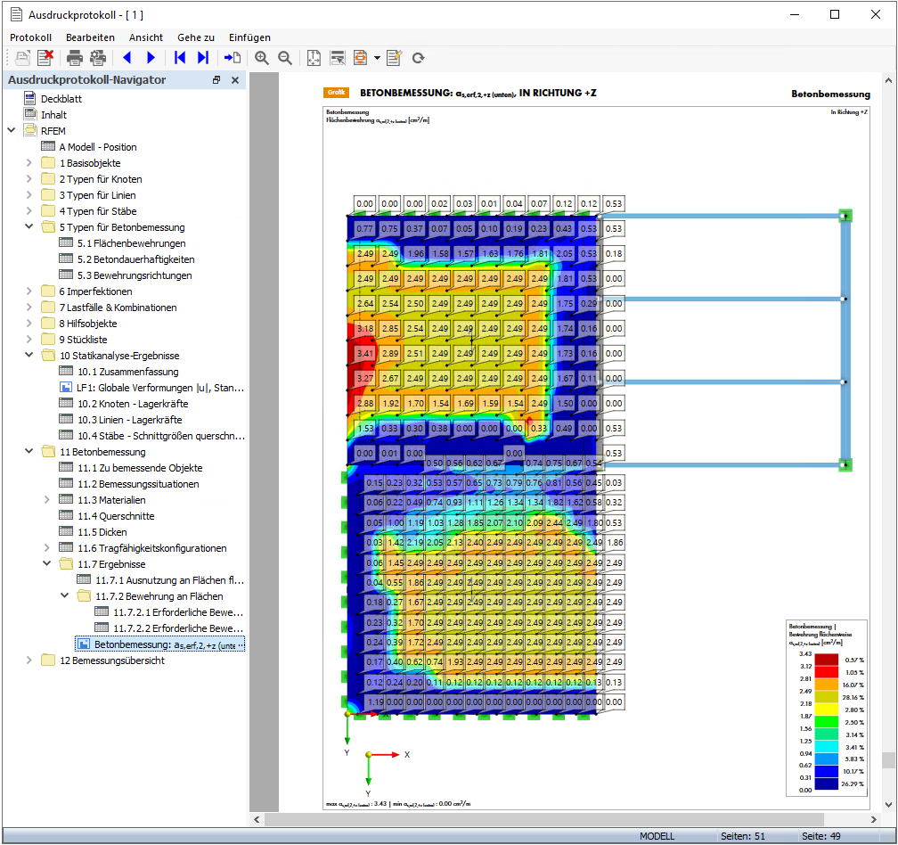 Bild im Ausdruckprotokoll