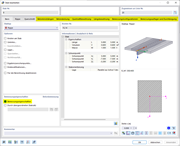 Bemessungseigenschaften für Unterzug aktiviert
