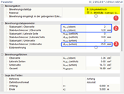 Definieren der Bewehrungsstäbe der Ober- und Unterseiten