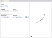 Dialog 'Neuer Spannungspunkt', Register 'Auf Linie'