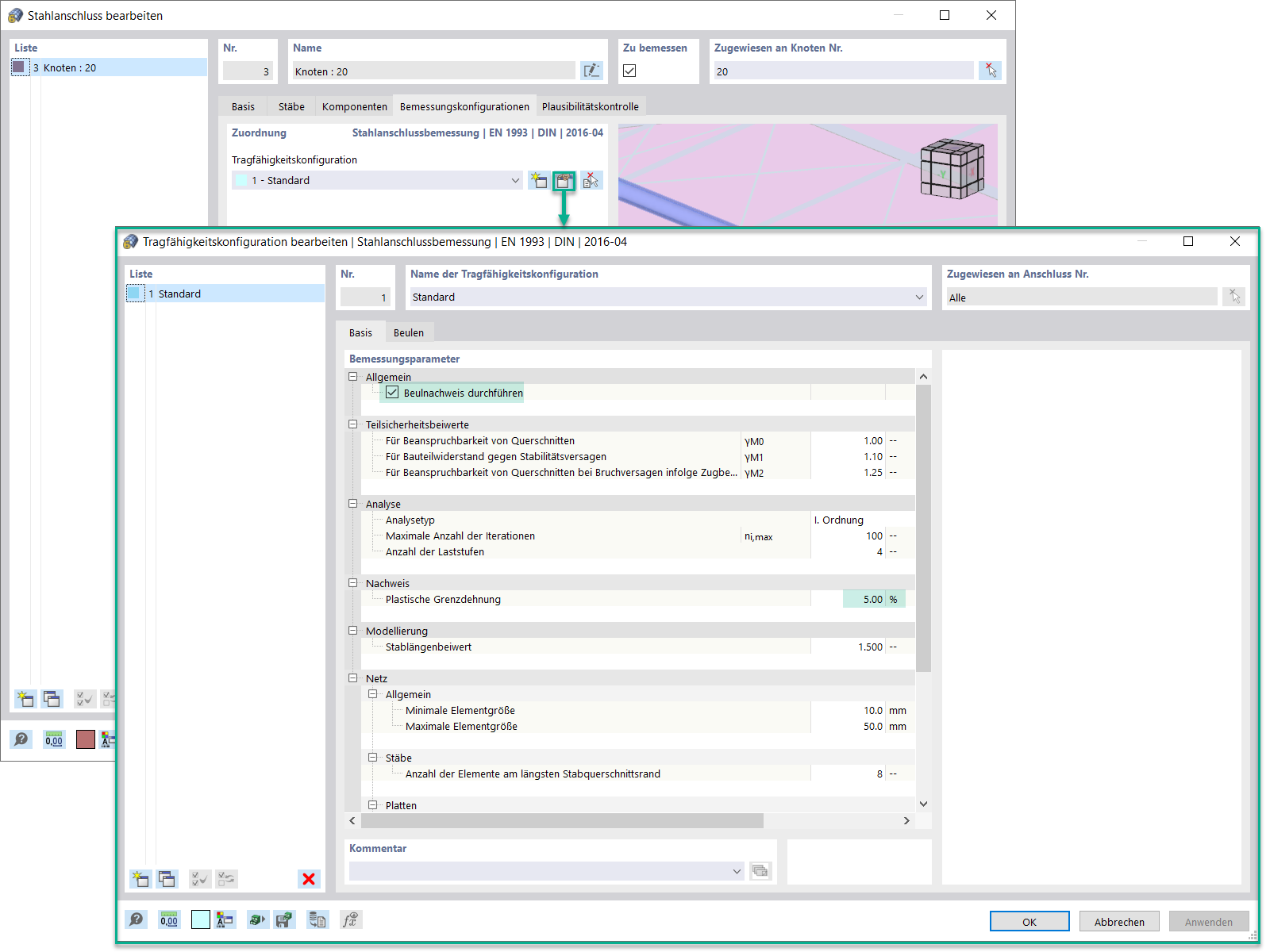 Tragfähigkeitskonfiguration