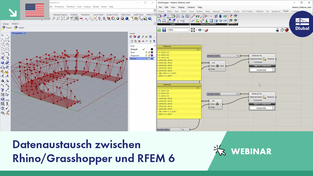 Datenaustausch zwischen Rhino/Grasshopper und RFEM 6