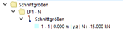 Schnittgrößen im Navigator