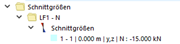 Schnittgrößen im Navigator