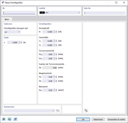 Dialog 'Neue Schnittgrößen'