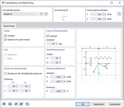 Dialog 'Arbeitsebene und Raster/Fang'