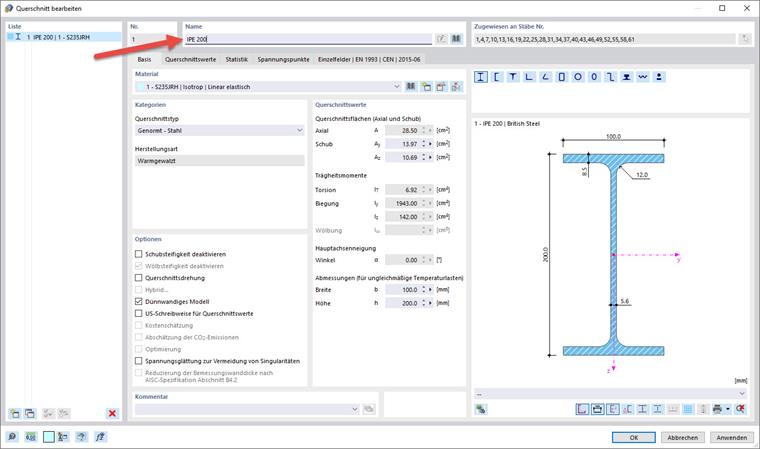 Überprüfung, ob ein Name gültig ist, über die Eingabe in der grafischen Oberfläche