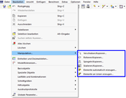 Modellierungstools im Menü 'Bearbeiten'
