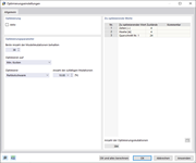 Dialog 'Optimierungseinstellungen'