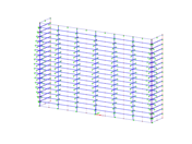 3D-Modell der Stahl-Glas-Fassade in RSTAB (© SuP Ingenieure GmbH)