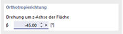 Orthotropierichtung anpassen
