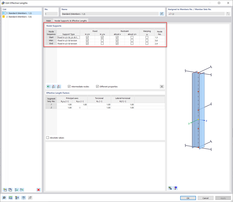 FAQ 005240 | Wie kann man die Knicklängen bei einer Stahlbemessung in RFEM 6 festlegen?