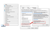 FAQ 002633 | Bei einigen Fenstern sind Bereiche abgeschnitten, so dass Schaltflächen oder Funktionen des Programmes nicht erreicht werden können. Wie kann man das 
