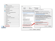 FAQ 002633 | Bei einigen Fenstern sind Bereiche abgeschnitten, so dass Schaltflächen oder Funktionen des Programmes nicht erreicht werden können. Wie kann man das 