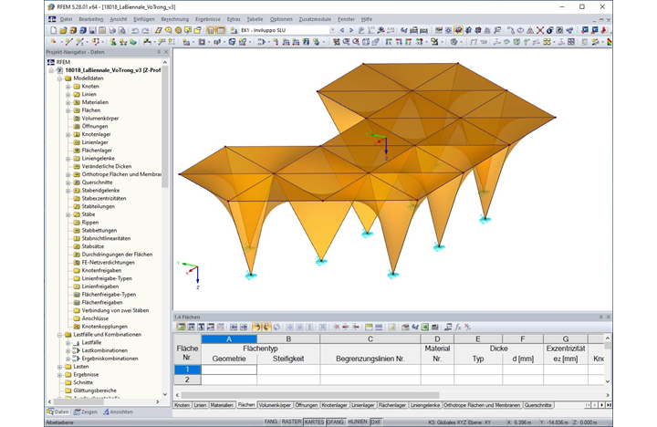 3D-Modell des Bambusstalaktiten (© Ergodomus Timber Engineering)