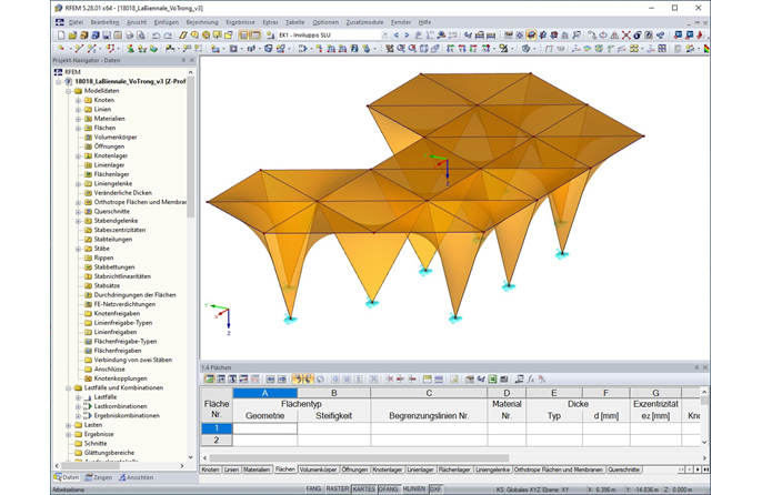3D-Modell des Bambusstalaktiten (© Ergodomus Timber Engineering)