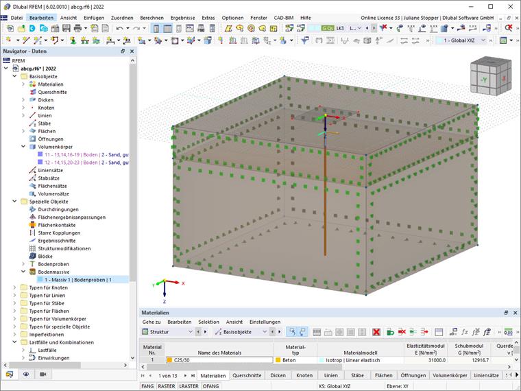 FAQ 005255 | Die Geländeoberfläche meines zu analysierenden Baugrundes ist uneben. Wie kann für dessen Modellierung die Geometrie meines Bodenmassivs editieren?