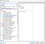 Ergebnistabellen-Manager für Spannungs-Dehnungs-Berechnung