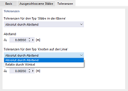 Toleranzen für Ebene und Linien festlegen