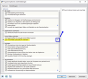 Dialog 'Programmoptionen und Einstellungen'