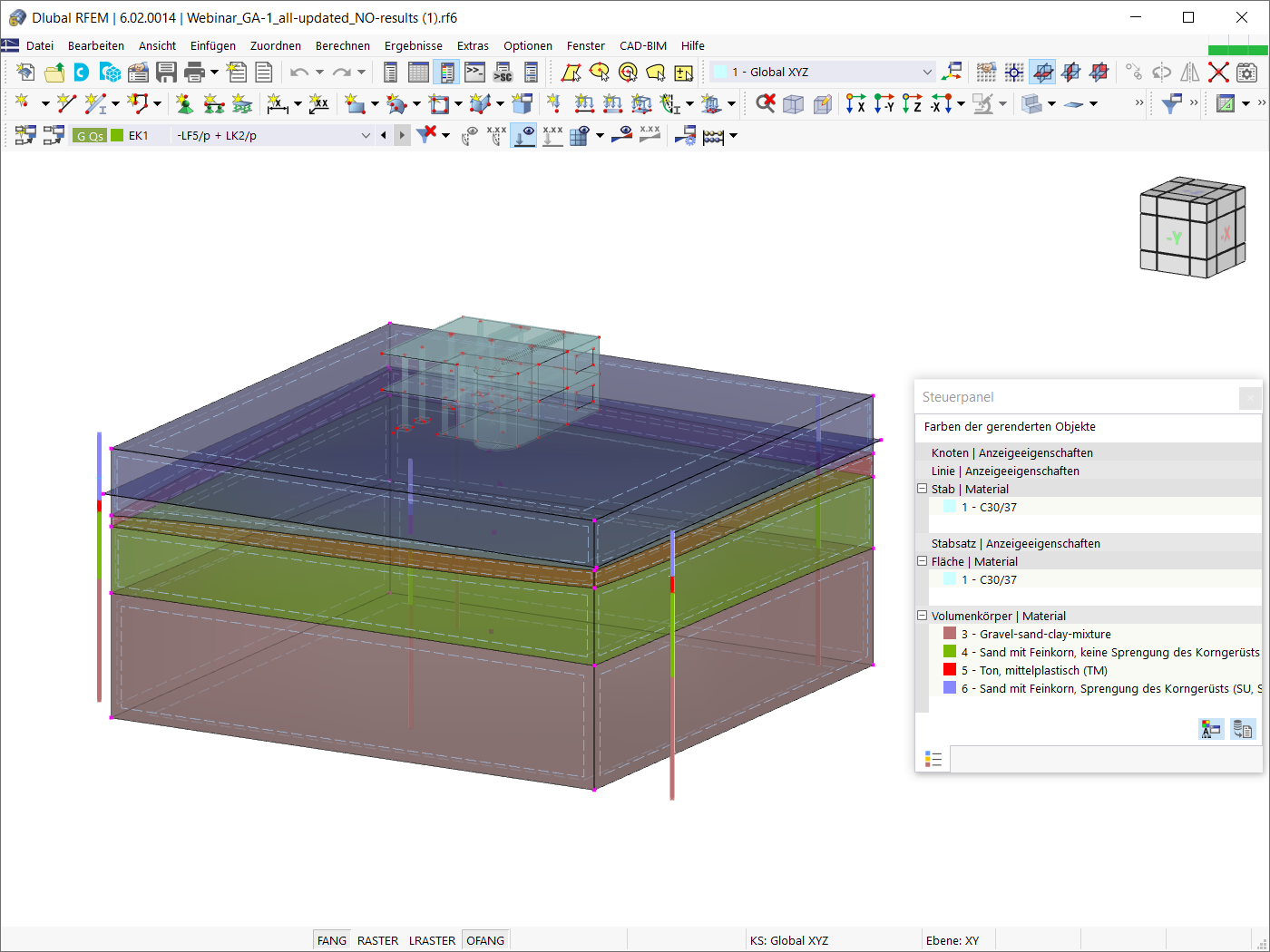 Aufbaustruktur und Bodenmassiv
