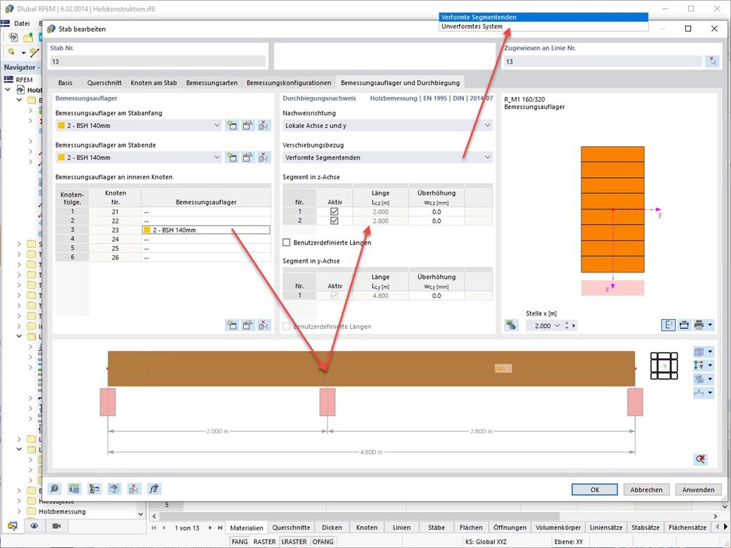 Feature 002415 | Verbesserte Segmentierung für Verformungsnachweise