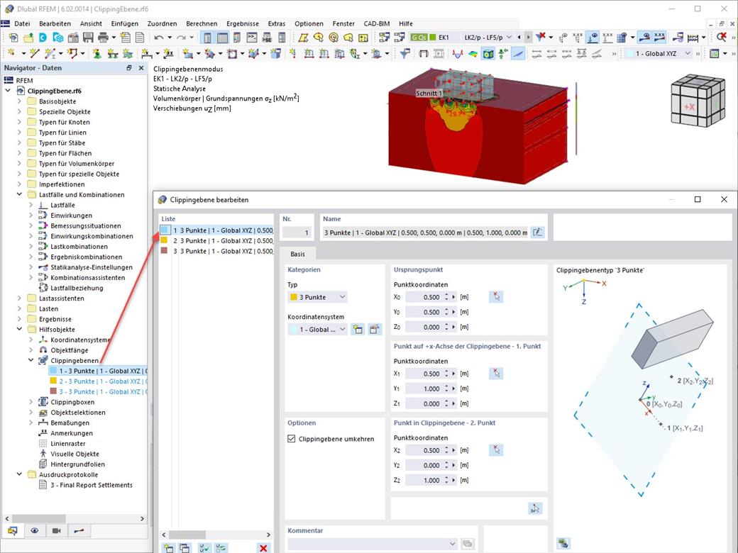 Feature 002416 | Ergebnissdarstellung mittels Clippingebene