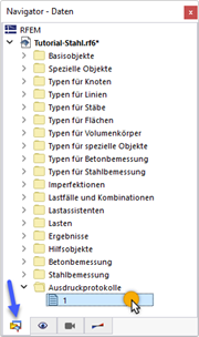 Öffnen des Ausdruckprotokolls