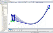 CP 001237 | 3D-Stabmodell der Fußgängerbrücke in RFEM 5