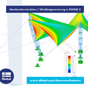 Membrankonstruktion | Windlastgenerierung in RWIND 2