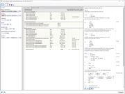 Darstellung von Nachweisdetails für Stäbe in der Aluminiumbemessung und Gebrauchstauglichkeit.