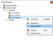 Eingabemaske im 'Skript-Manager' anlegen und bearbeiten