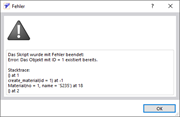 Fehler Skript