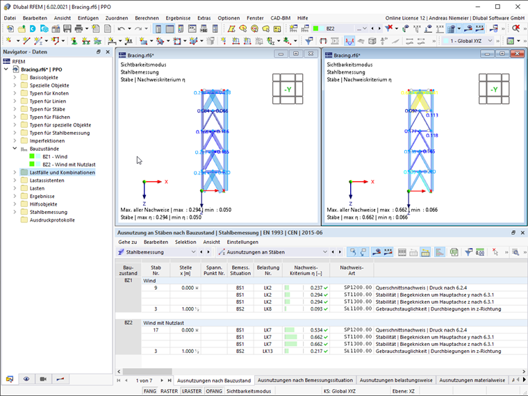 FAQ 005283 | Wie kann ich für unterschiedliche Belastungssituationen eine fallbezogene Bemessung durchführen?