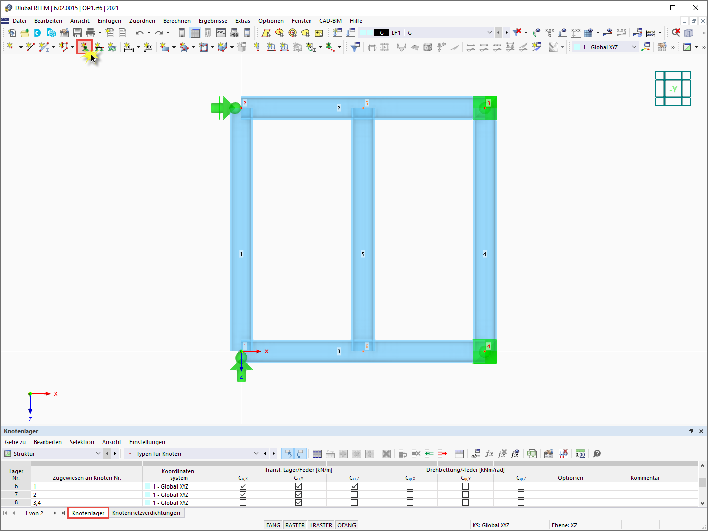 Definition der Knotenlager
