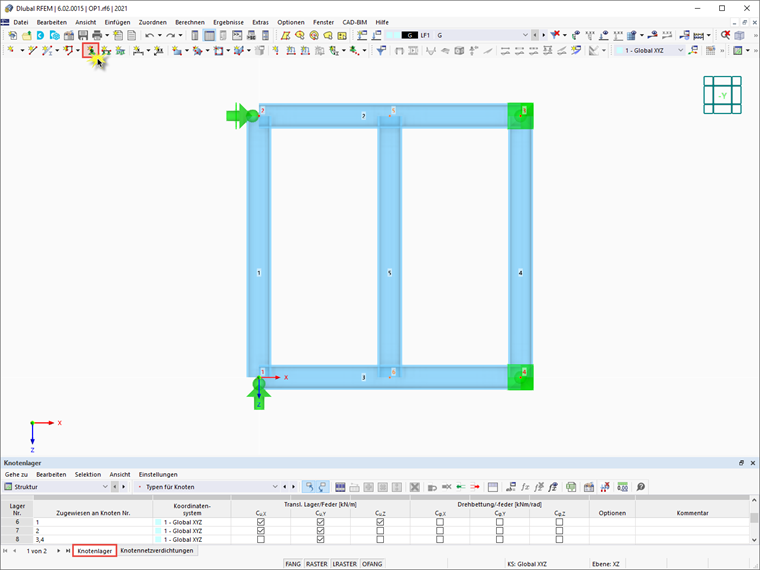 Definition der Knotenlager