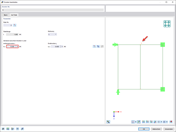 Abstand zwischen Knoten Nr. 5 und Anfangsknoten von Stab Nr. 2