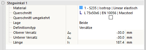 Definition der Stegwinkel