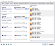 Dialog 'Neues Modell - Basisangaben', Register 'Normen I'