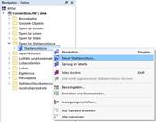 Kontextmenü für 'Stahlanschlüsse'