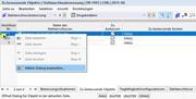 Kontextmenü in Tabelle